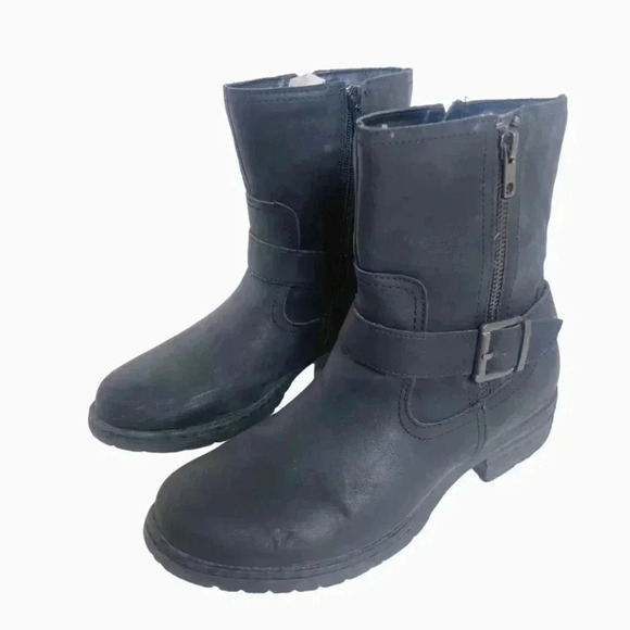 b.o.c. Men's Black Moto Boots With Buckle Size 8 - Picture 2 of 11